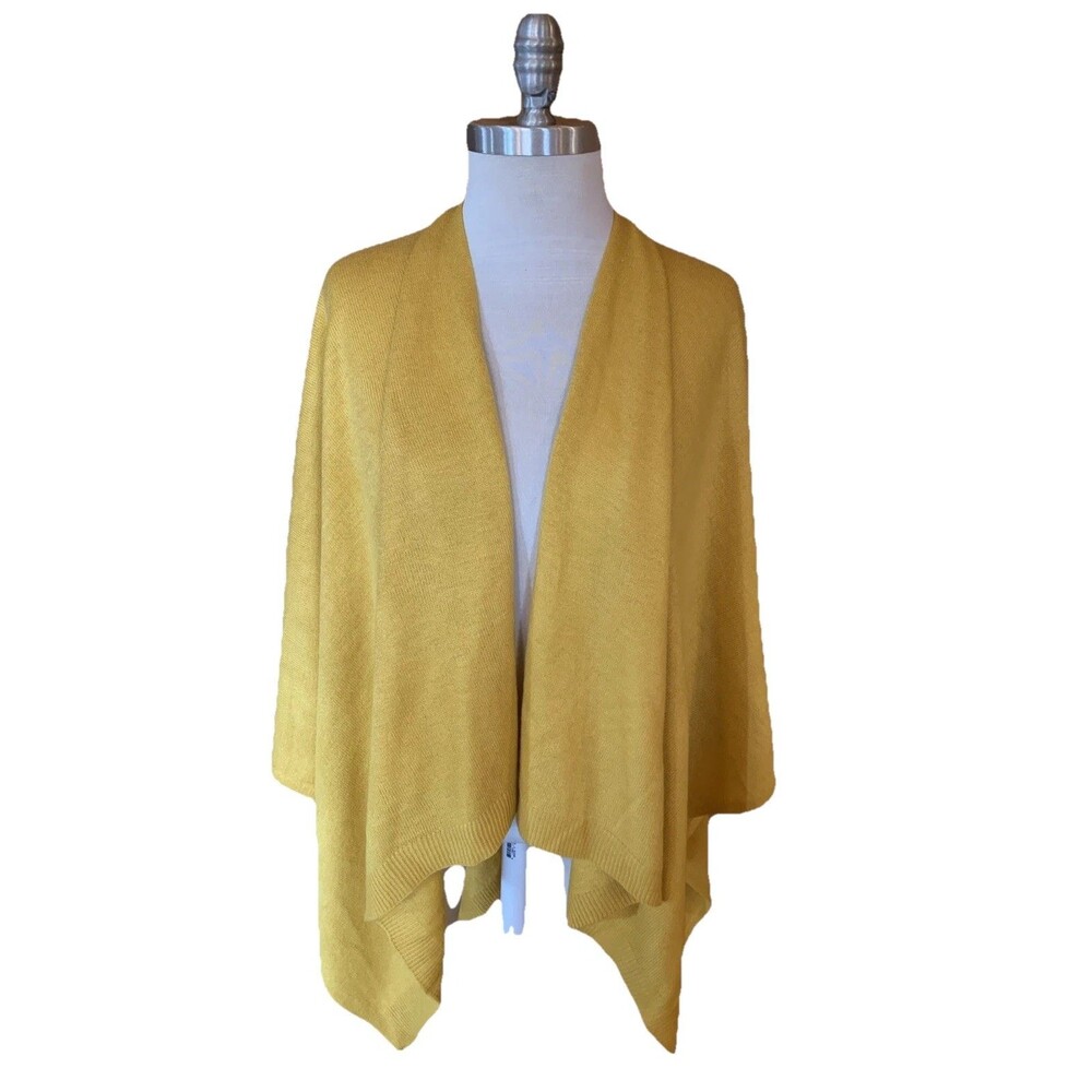 Coco + Carmen Pashmina Shawl Wrap Goldenrod Lightweight Sweater Knit One Size